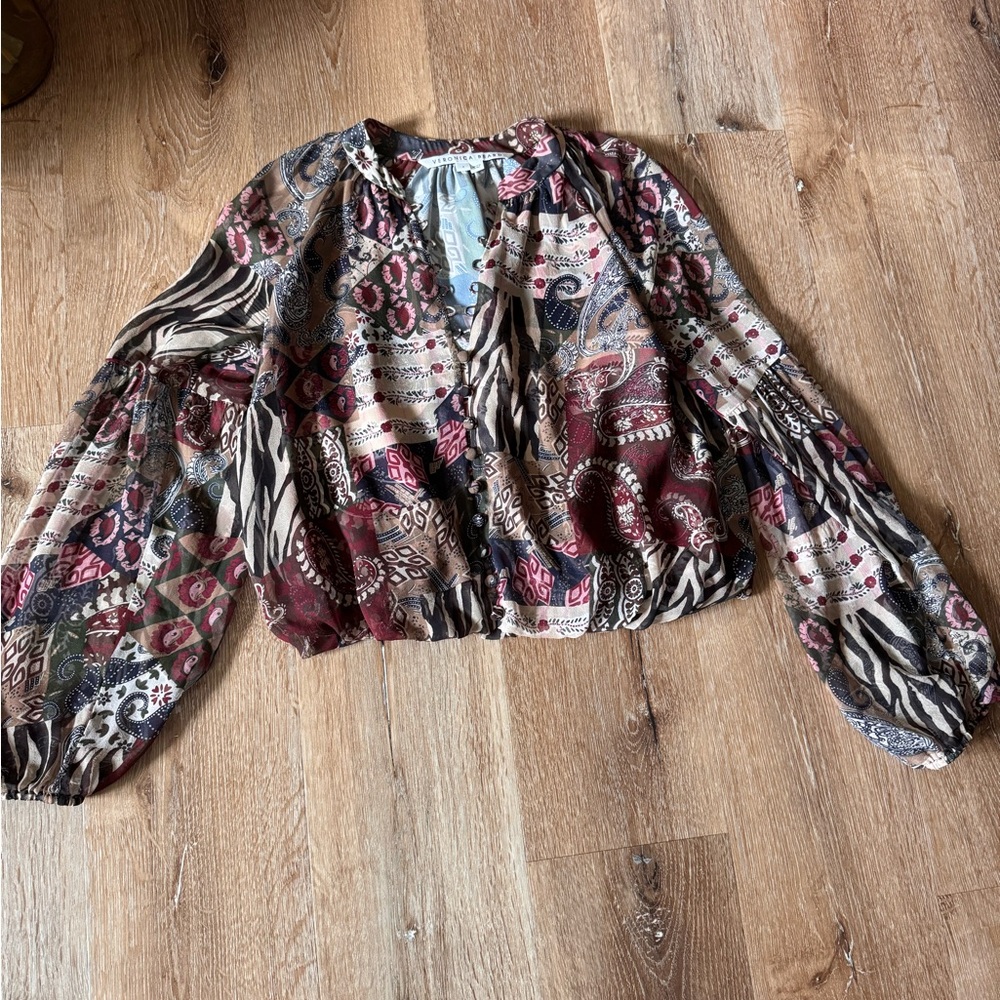 Veronica Beard Brown Multi Jayce Patchwork Paisle… - image 4